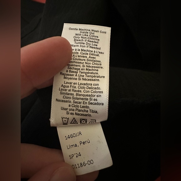 Nation LTD Dania Tee with Keyhole black size small pima cotton designer - Picture 6 of 7